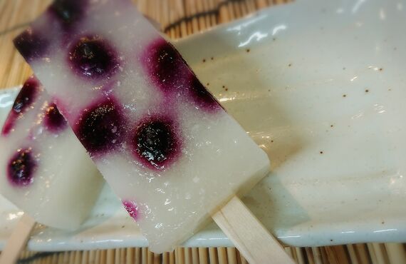 くずアイスに新味追加！さわやかなブルーベリーヨーグルト☆ユビキタス・ペリー☆